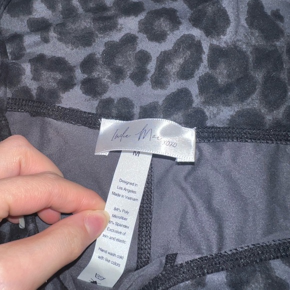 Black Leopard Leggings - Picture 3 of 5